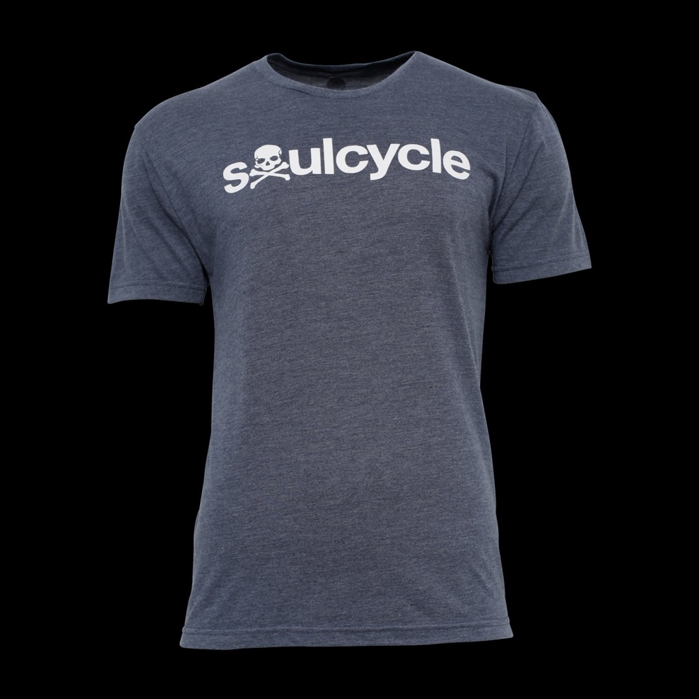 SoulCycle tri-blend crew tee with skull
